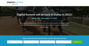 Digital Marketing Conference December 7-9-2021 Digital Summit Dallas