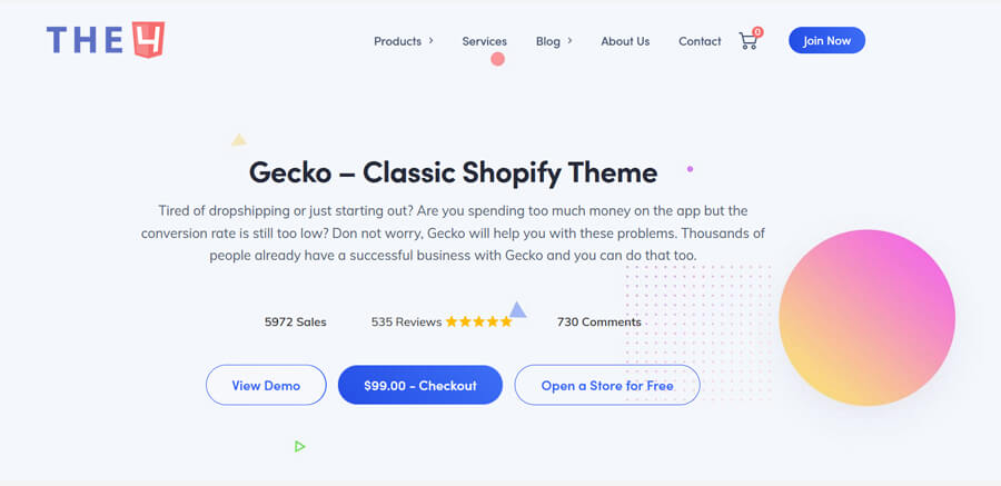 Gecko Classic Shopify Theme