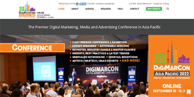 DigiMarCon APAC - CRO Conferences in September 2022