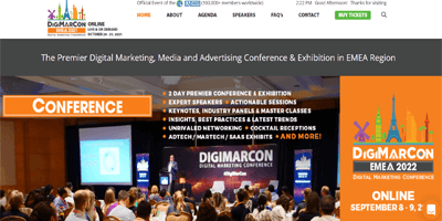 DigiMarCon EMEA - CRO Conferences in September 2022