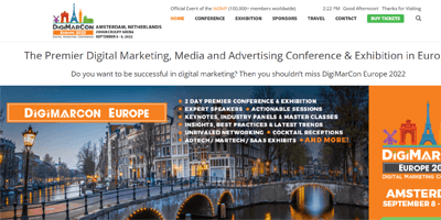 DigiMarCon Europe & Netherlands - CRO Conferences in September 2022