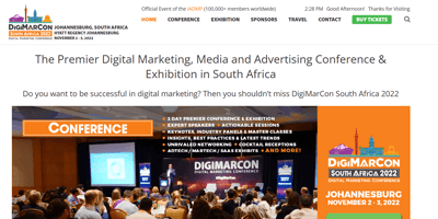 DigiMarCon South Africa - CRO Conferences in November 2022