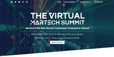 The Virtual MarTech Summit - CRO Conferences in February 2022