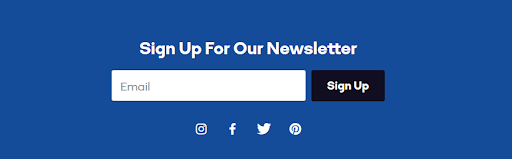 Newsletter signup example