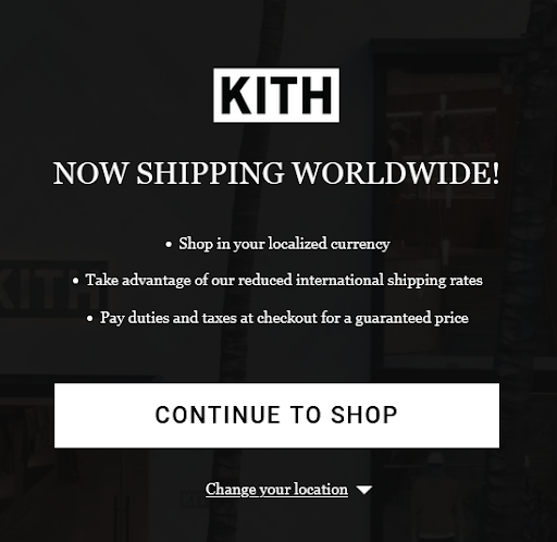 Kith Homepage example | Brillmark