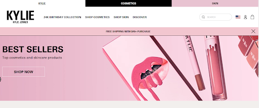 Kylie Cosmetics Interface | Brillmark