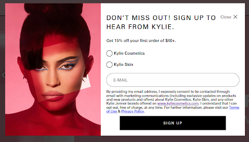 Kylie beauties newsletter page | Brillmark