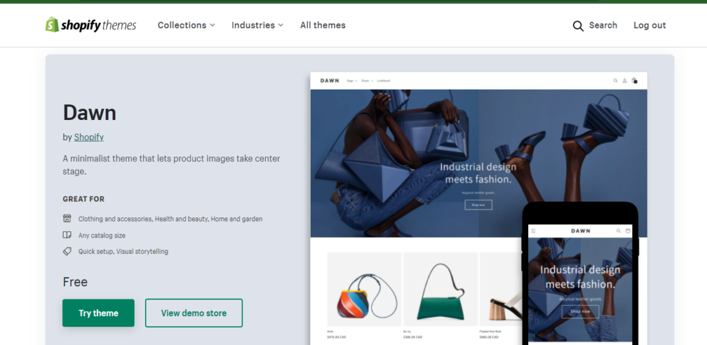 Shopify 2.0 upgraded theme Dawn - Brillmark