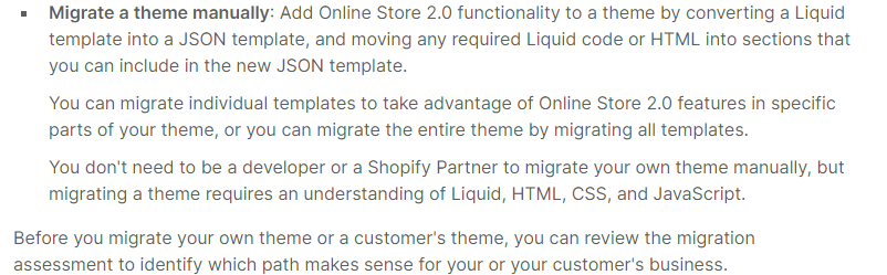 How To Migrate your theme into Shopify 2.0