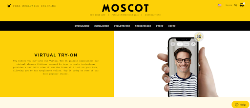 Augmented Reality in Ecommerce Work: Moscot - Example - Bfrillmark